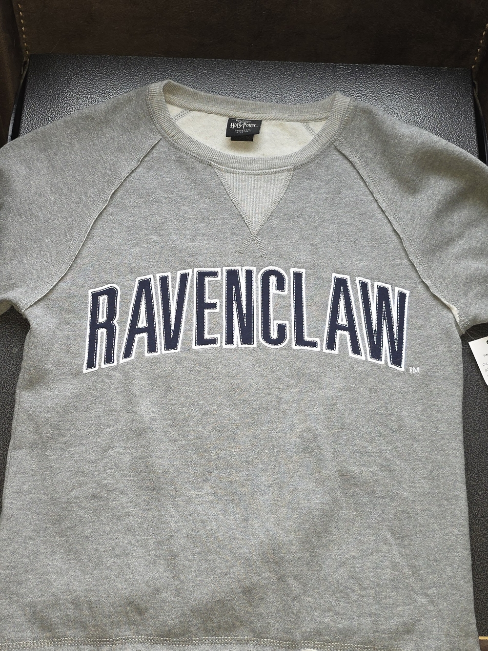Warner Bros. Ravenclaw Grey Crewneck with Navy Lettering